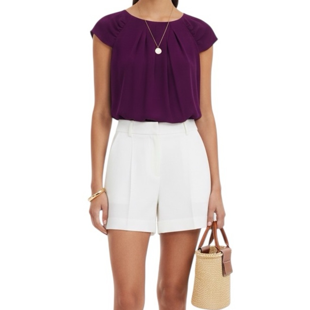 Banana Republic- 💯Silk Purple Top